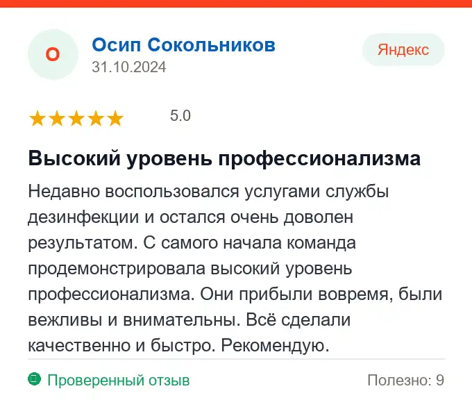 Отзыв Осип Сокольников: Высокий уровень профессионализма